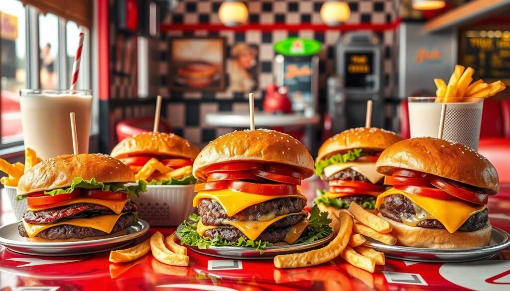 Johnny Rockets burger options